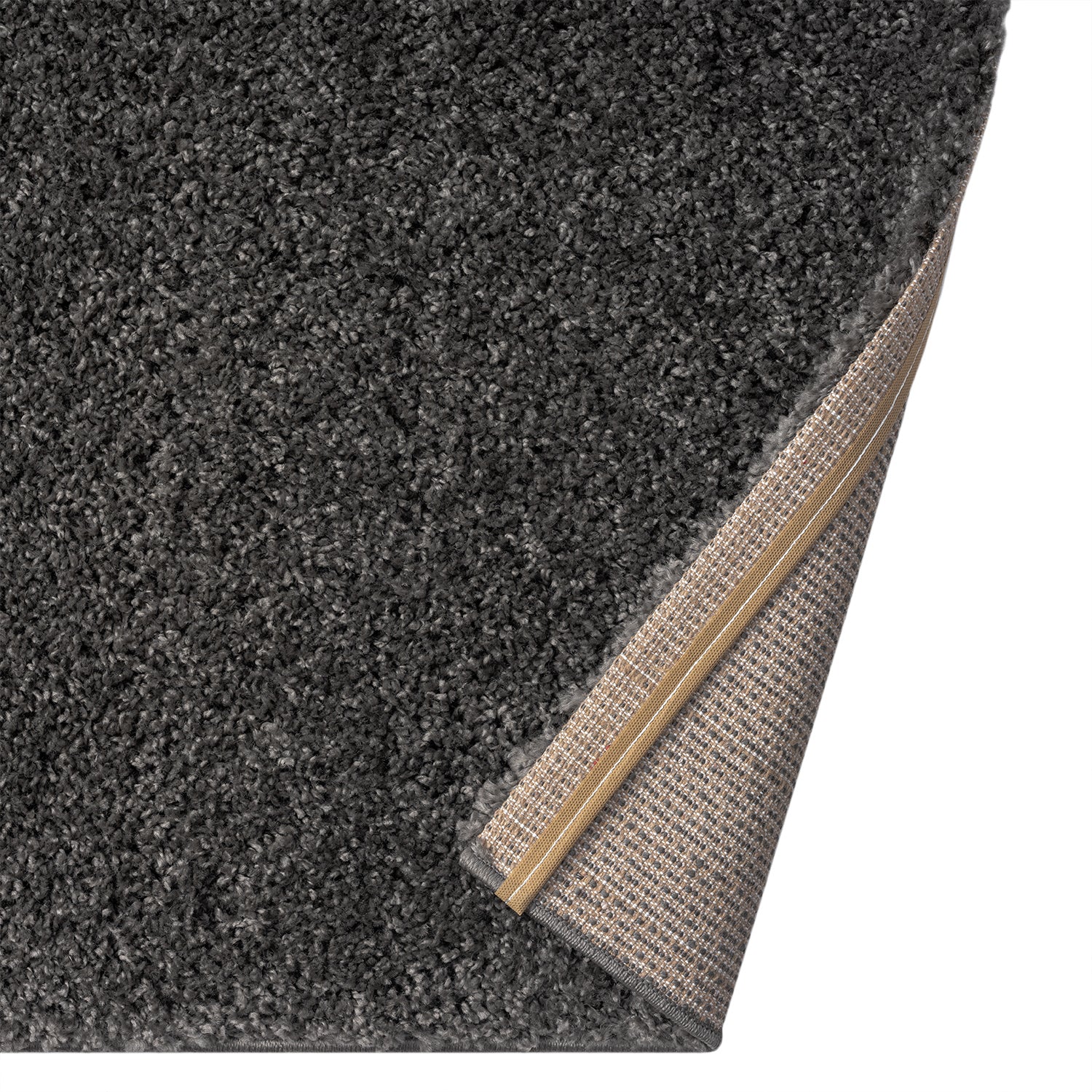 Prime Shaggy Hochflor Langflor Teppich Einfarbig Modern Anthrazit Dunkelgrau-zoom-5