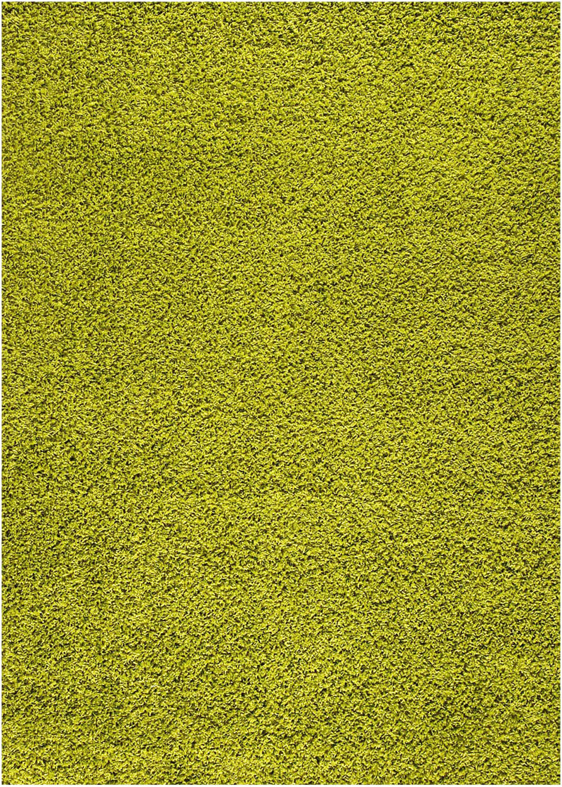 Prime Shaggy High Pile Long Pile Plain Modern Green Rug for Living Room, Bedroom, Kitchen-zoom-