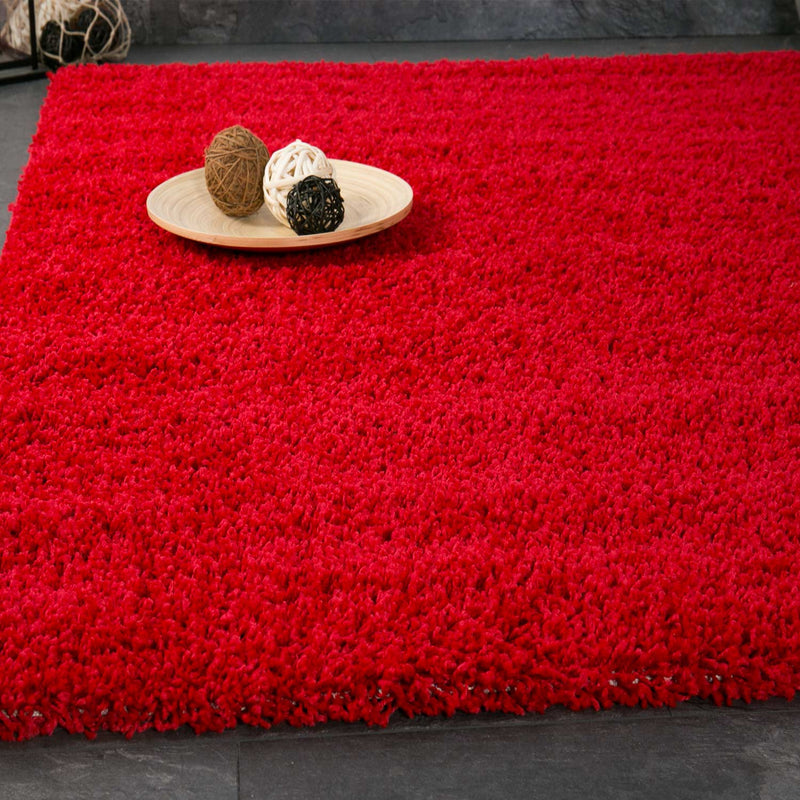 Prime Shaggy Hochflor Teppich in 13 Uni Farben + Runde Teppiche Wohnzimmer-zoom-
