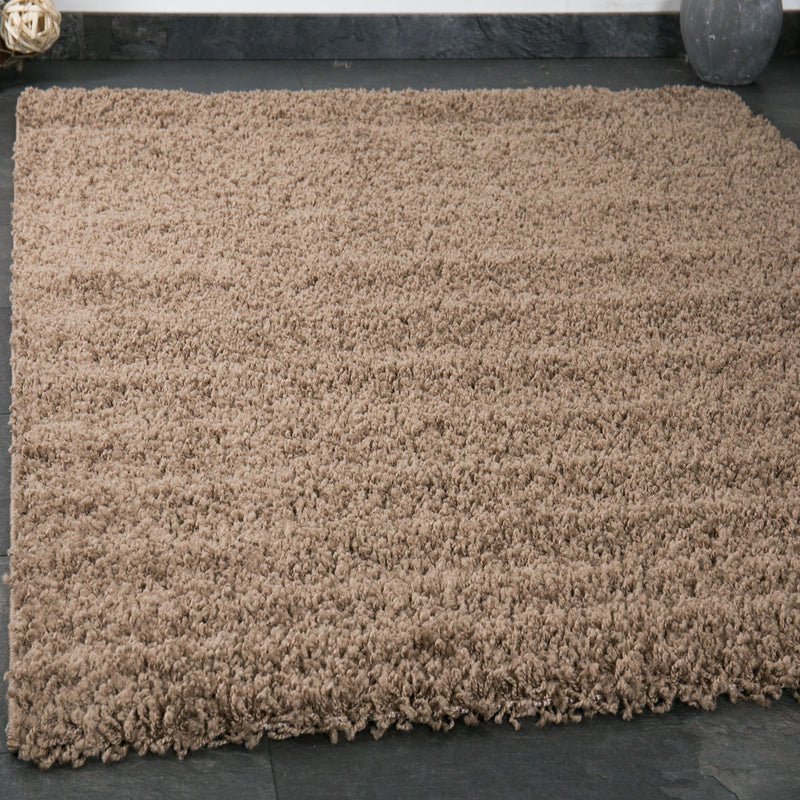 Prime Shaggy Hochflor Teppich in 13 Uni Farben + Runde Teppiche Wohnzimmer-zoom-