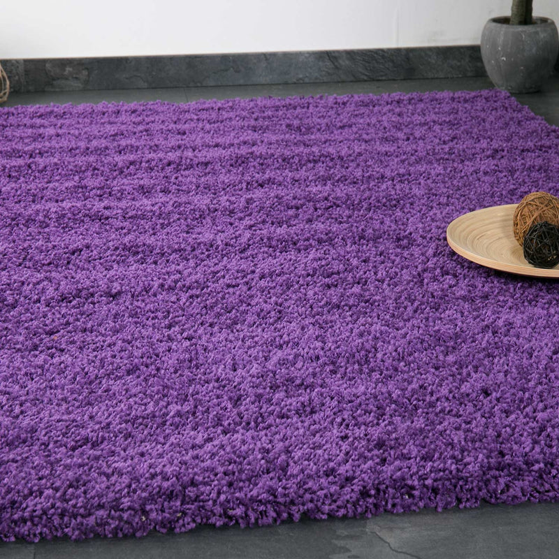 Prime Shaggy Hochflor Teppich in 13 Uni Farben + Runde Teppiche Wohnzimmer-zoom-