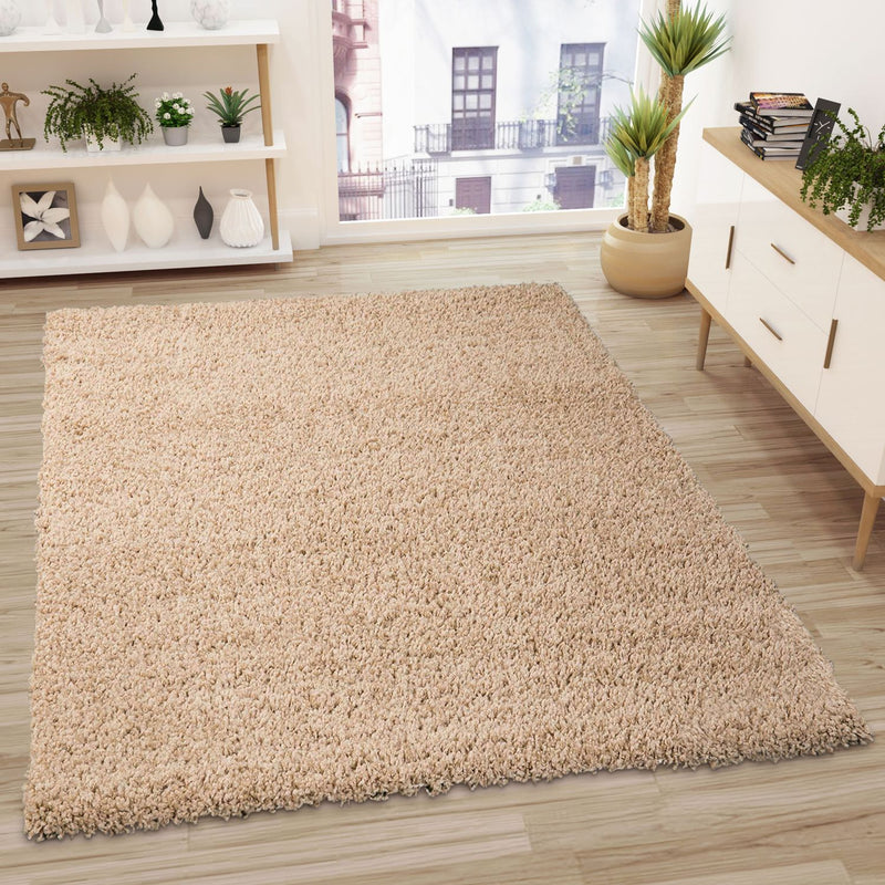 Prime Shaggy Hochflor Teppich in 13 Uni Farben + Runde Teppiche Wohnzimmer-zoom-