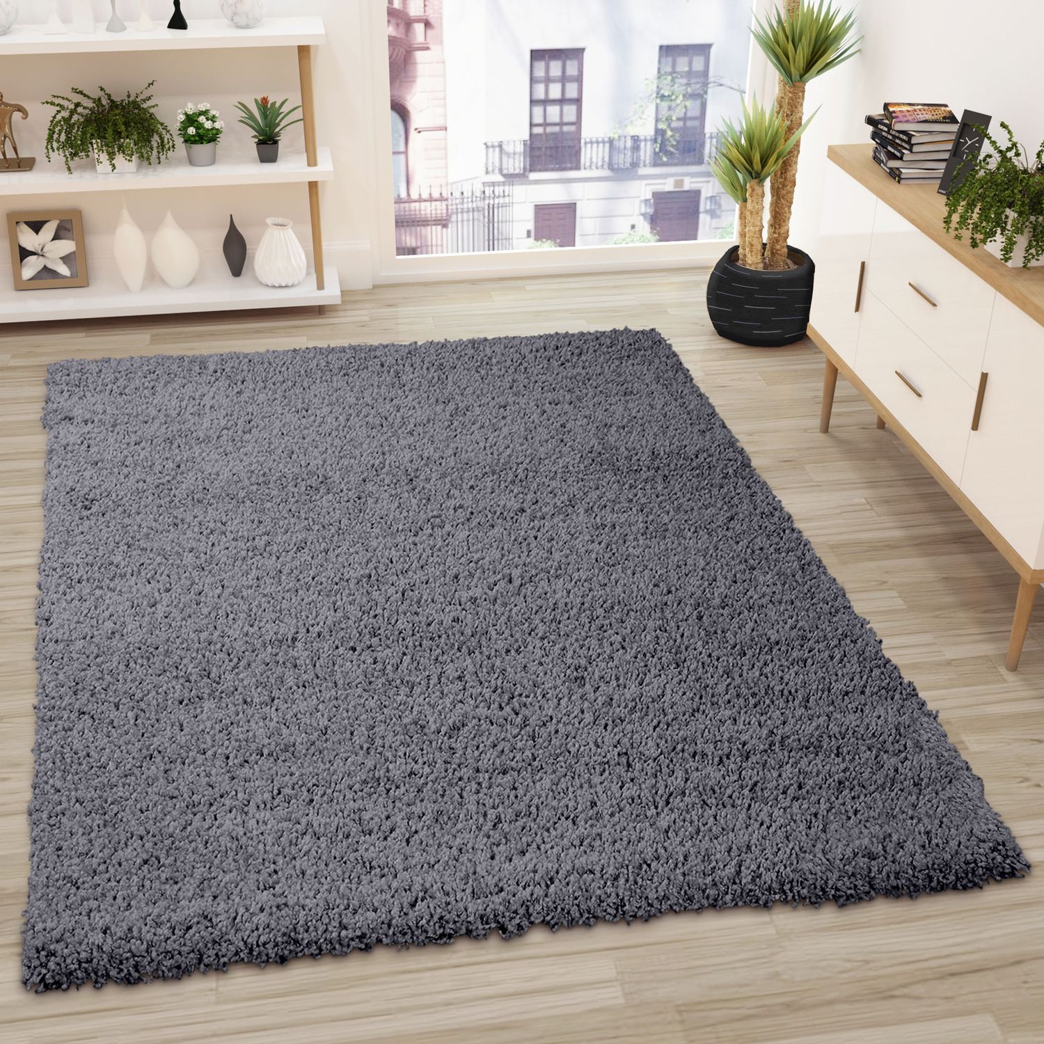 Prime Shaggy Hochflor Teppich in 13 Uni Farben + Runde Teppiche Wohnzimmer-zoom-33