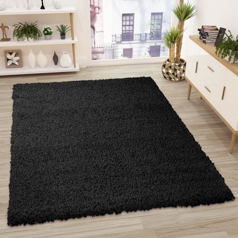 Prime Shaggy Hochflor Teppich in 13 Uni Farben + Runde Teppiche Wohnzimmer-zoom-