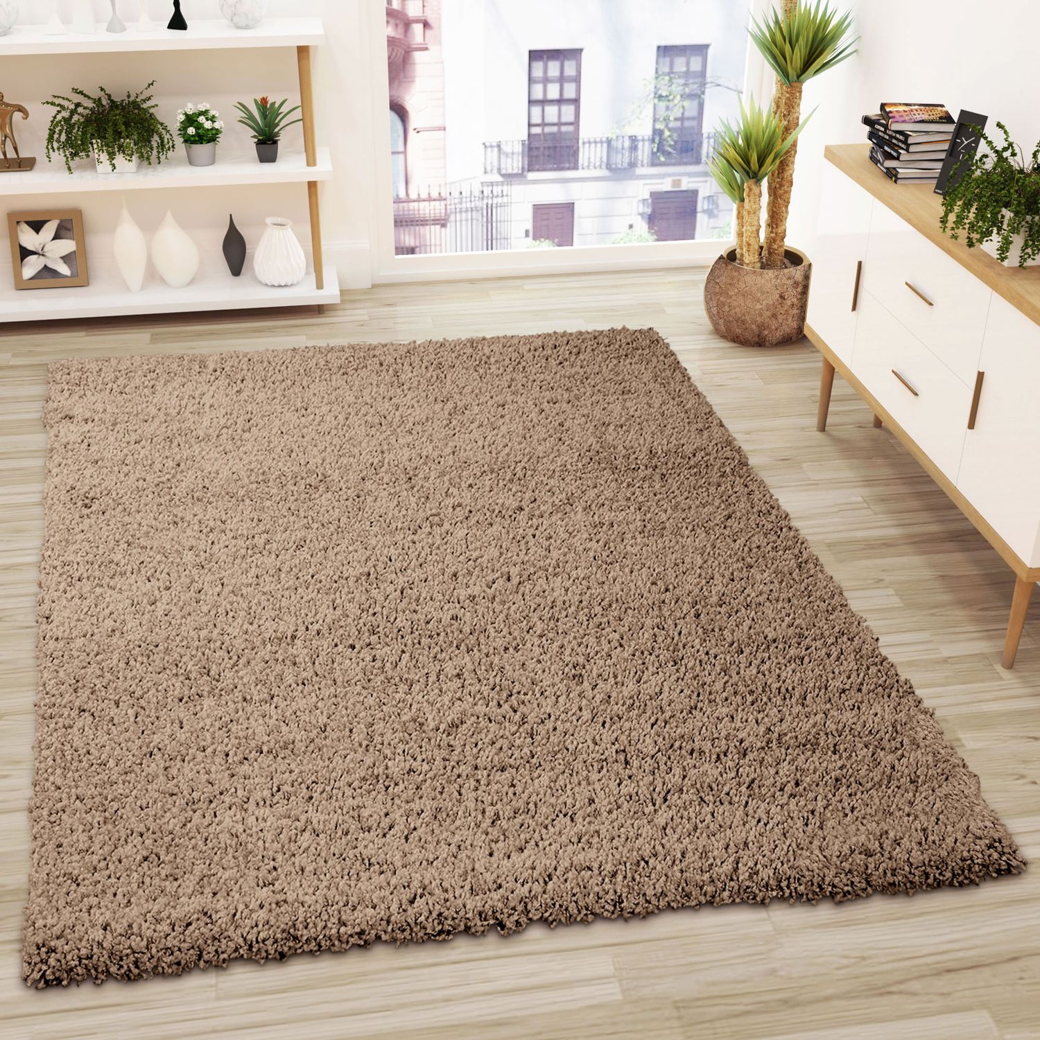 Prime Shaggy Hochflor Teppich in 13 Uni Farben + Runde Teppiche Wohnzimmer-zoom-11