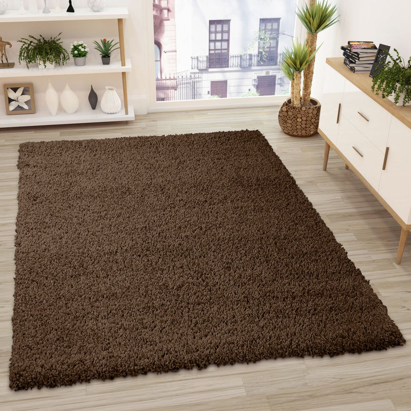 Prime Shaggy Hochflor Teppich in 13 Uni Farben + Runde Teppiche Wohnzimmer-zoom-