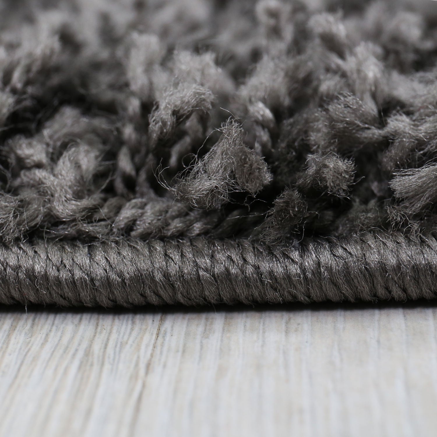 Prime Shaggy Hochflor Langflor Teppich Einfarbig Modern Anthrazit Dunkelgrau-4