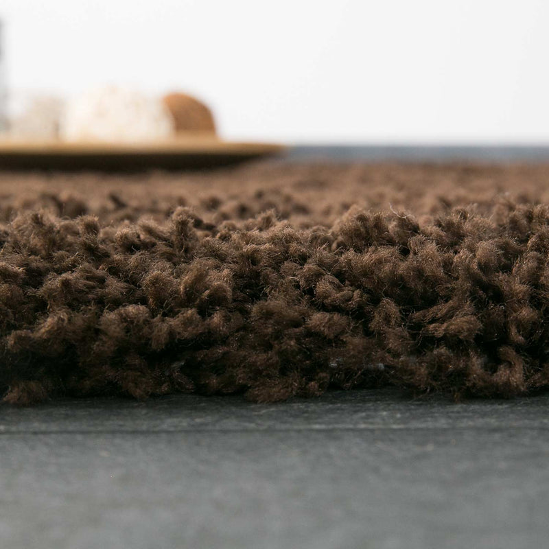 Prime Shaggy Hochflor Langflor Teppich Einfarbig Modern Braun-zoom-