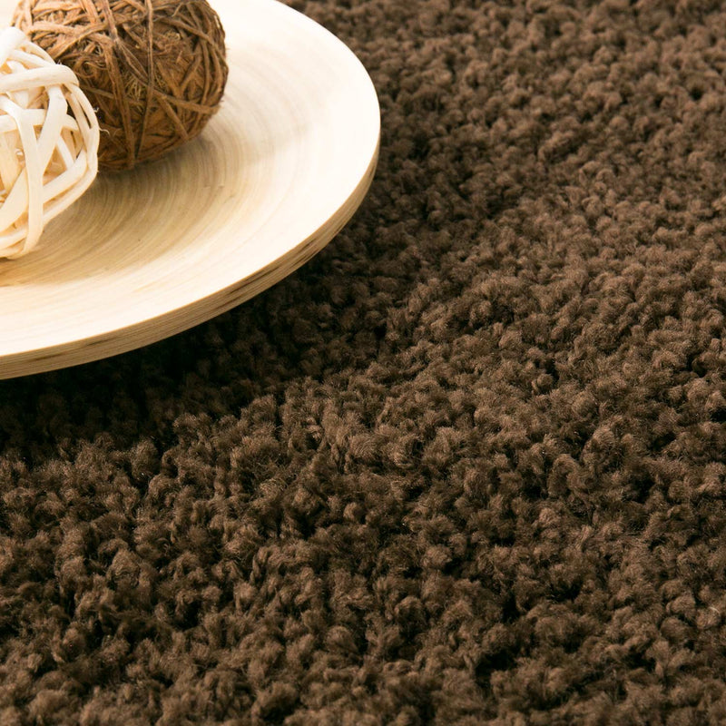 Prime Shaggy Hochflor Langflor Teppich Einfarbig Modern Braun-zoom-