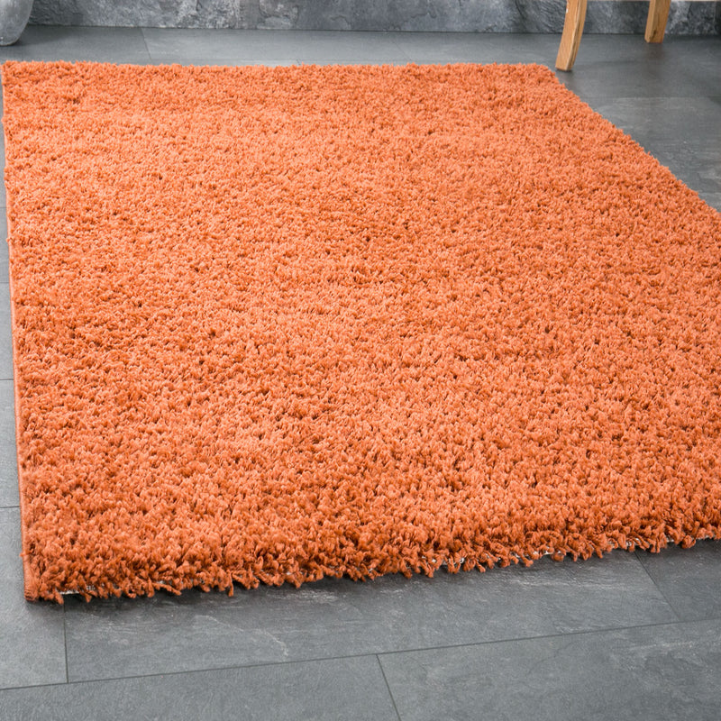 Teppich Prime Shaggy Hochflor Einfarbig Kupfer für Wohnzimmer, Schlafzimmer, kinderzimmer-zoom-