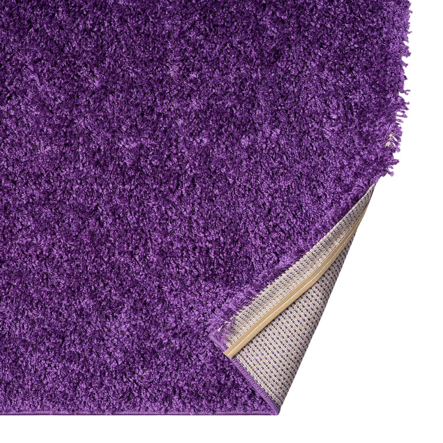 Teppich Prime Shaggy Hochflor Langflor Einfarbig Modern Lila  für Wohnzimmer, Schlafzimmer, kinderzimmer-zoom-5