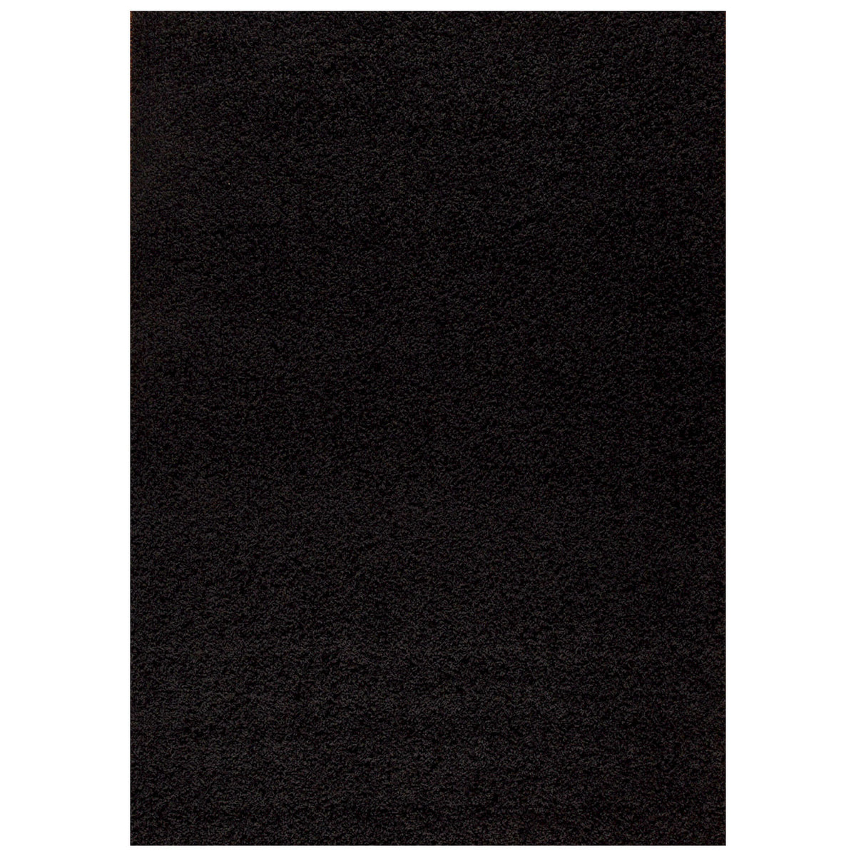 Prime Shaggy Hochflor Langflor Teppich Einfarbig Modern Schwarz für Wohnzimmer, Schlafzimmer