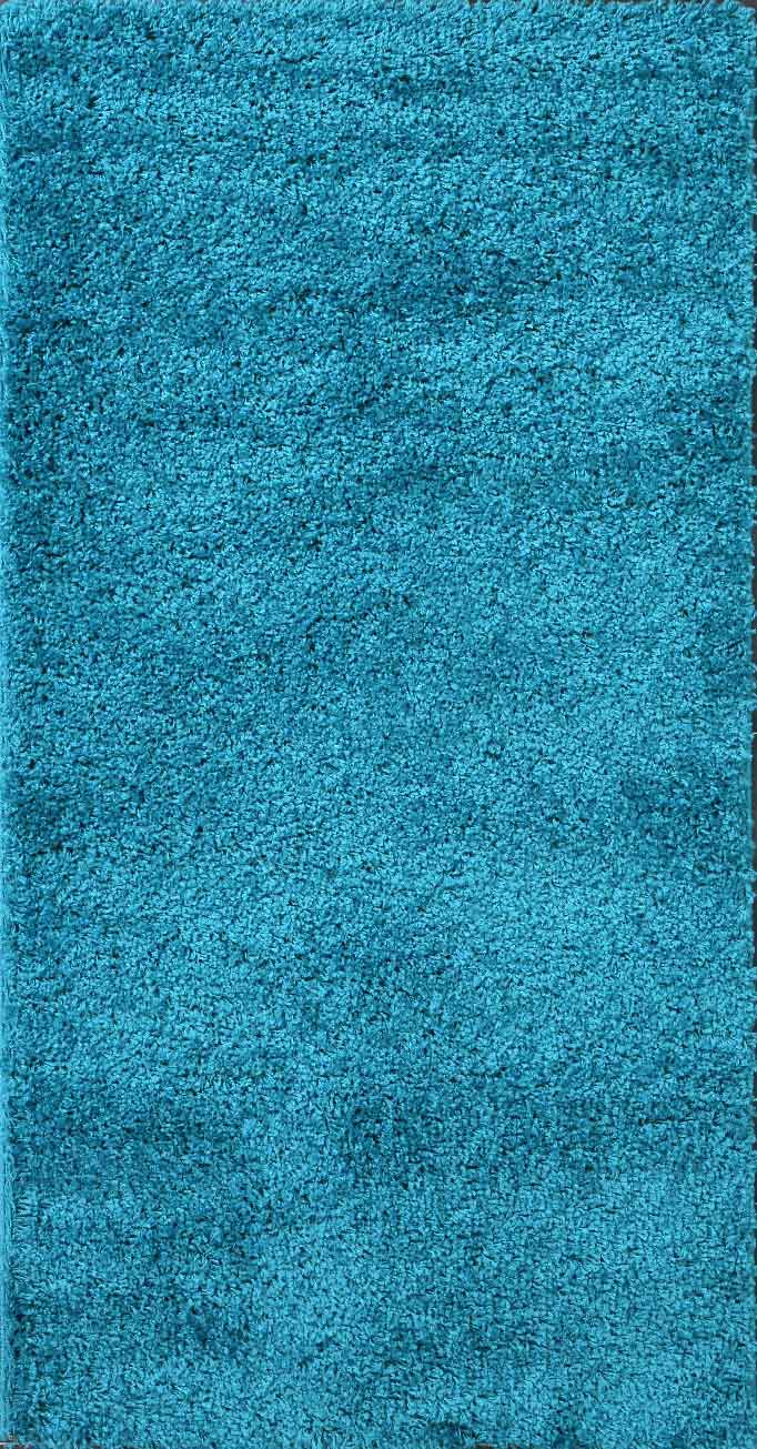 Prime Shaggy Hochflor Langflor Teppich Einfarbig Modern Türkis