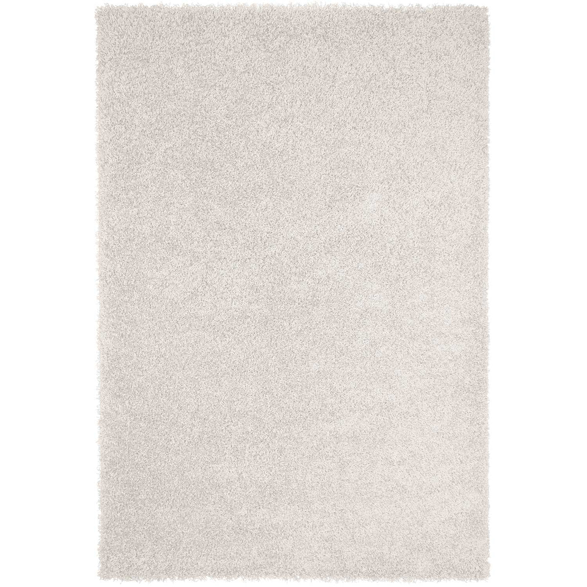 Prime Shaggy High Pile Rug, Solid White/Cream, Soft for Living Room, Bedroom, Kitchen