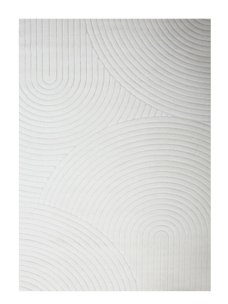 Robust flatweave rug with a natural look in cream, 3D high-low effect, soft-zoom-