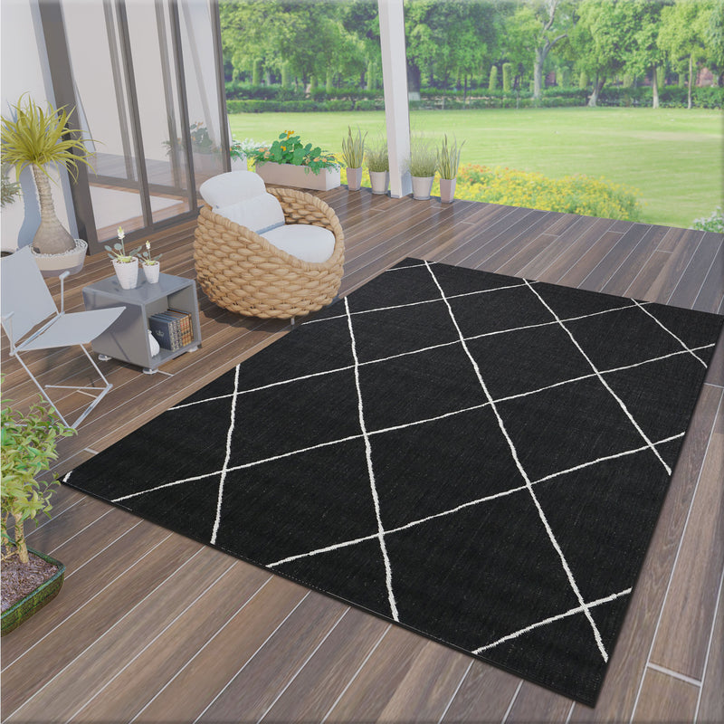 Robuster In- und Outdoor Flachgewebe Teppich 100% Polypropylen-zoom-