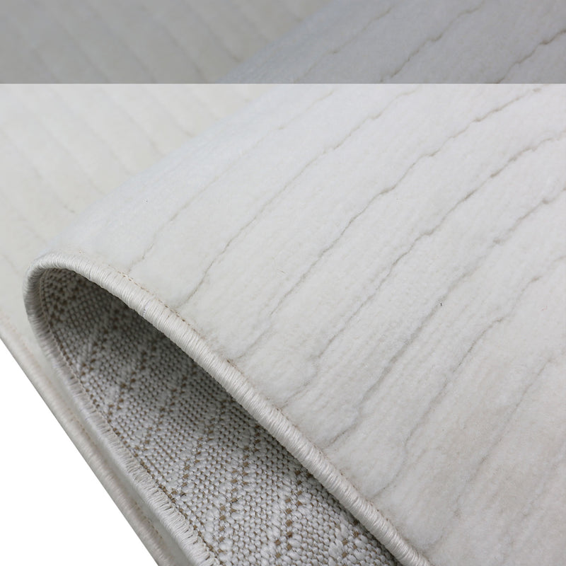 Robust flatweave rug with a natural look in cream, 3D high-low effect, soft-zoom-