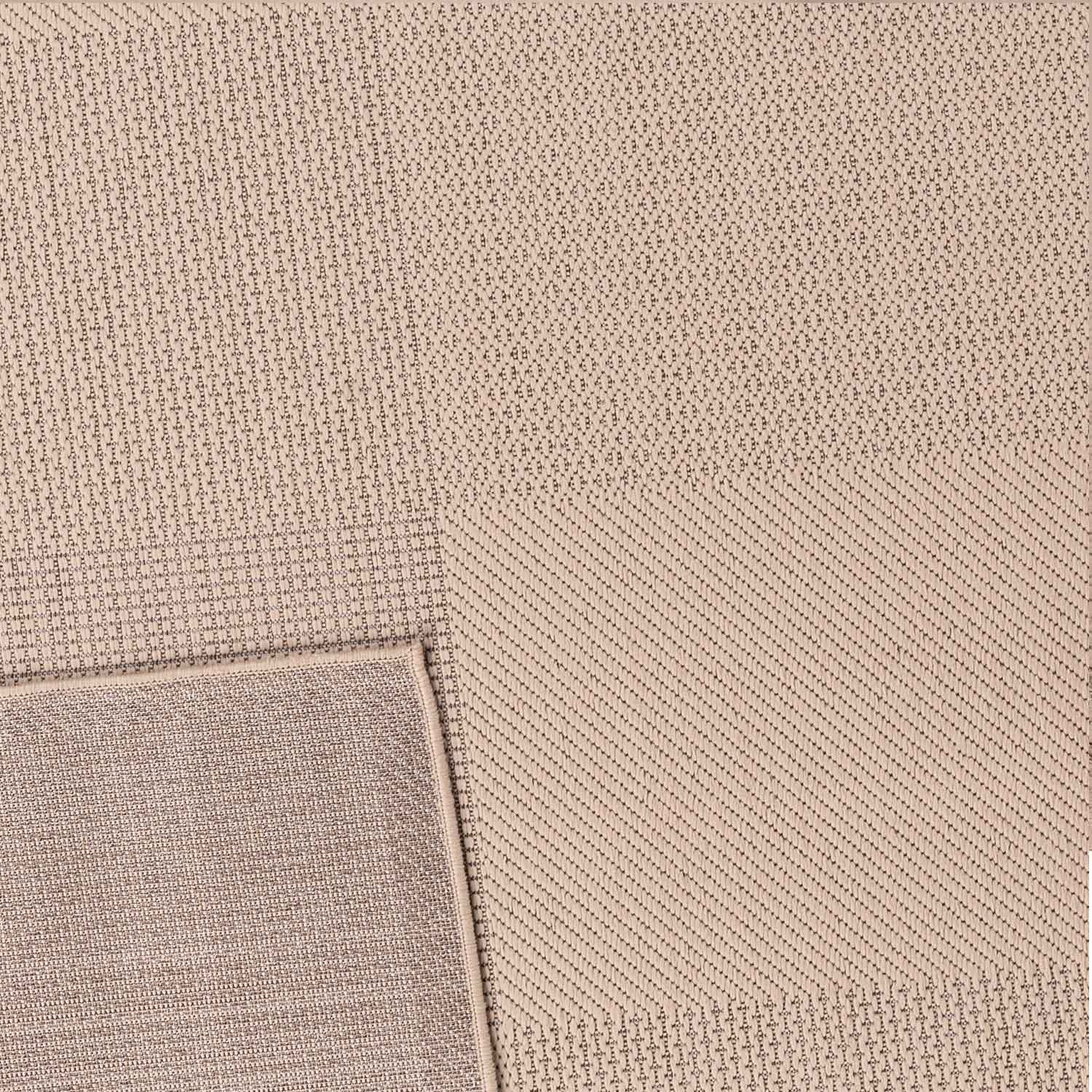 Robuster In- und Outdoor Flachgewebe Terrassen Teppich Natur Look In Beige-3