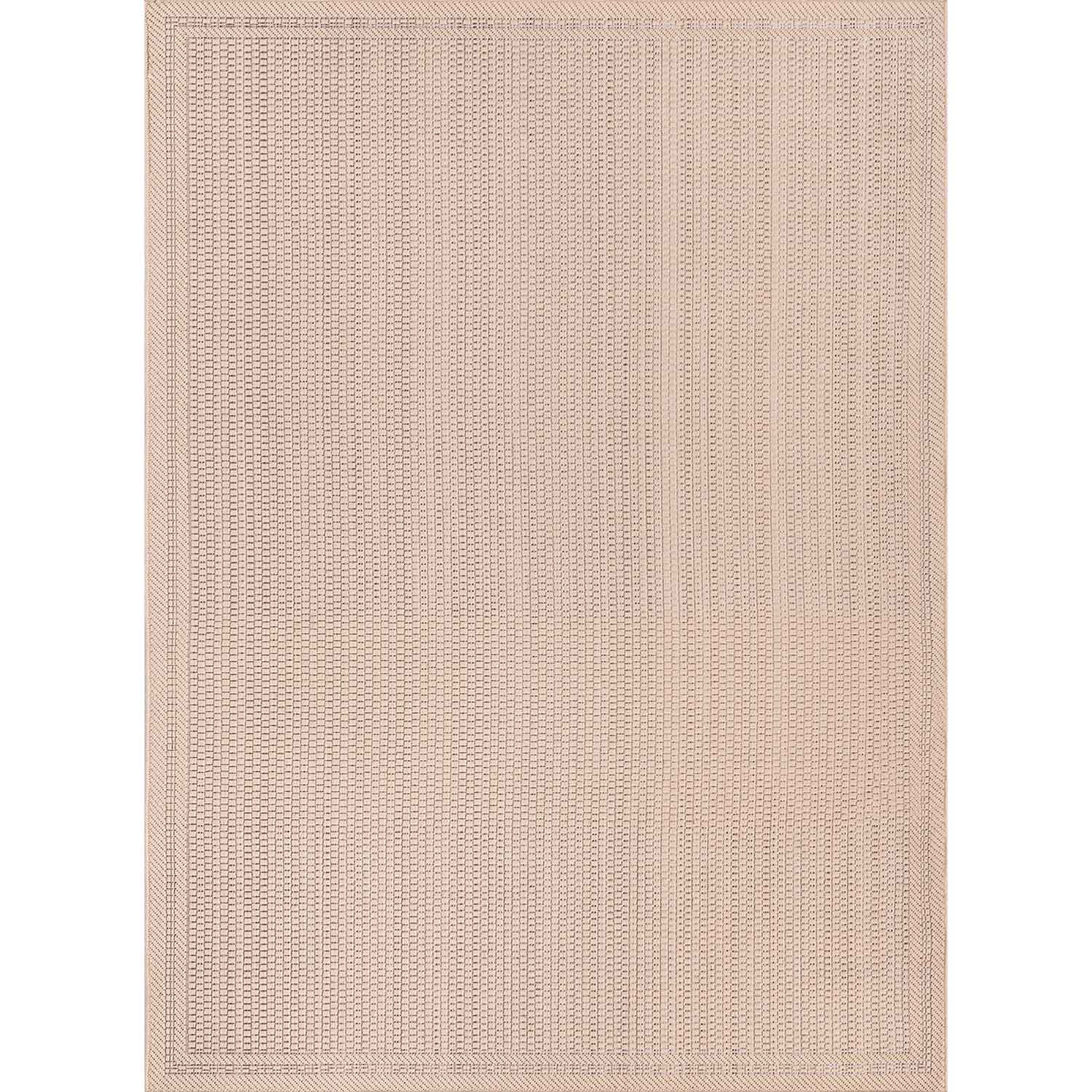 Indoor and outdoor flatweave rugs for patios, natural look in grey & beige