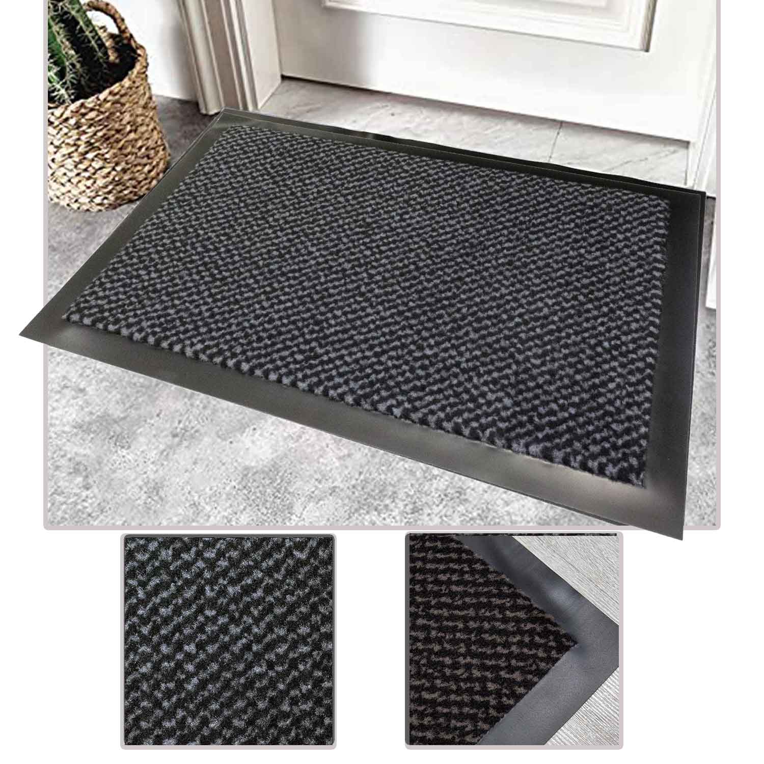 Washable, waterproof, durable, dirt-trapping, non-slip entrance mat for front door, entrance, hallway, patio, balcony-2