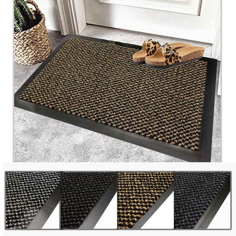 Washable, waterproof, durable, dirt-trapping, non-slip entrance mat for front door, entrance, hallway, patio, balcony-zoom-
