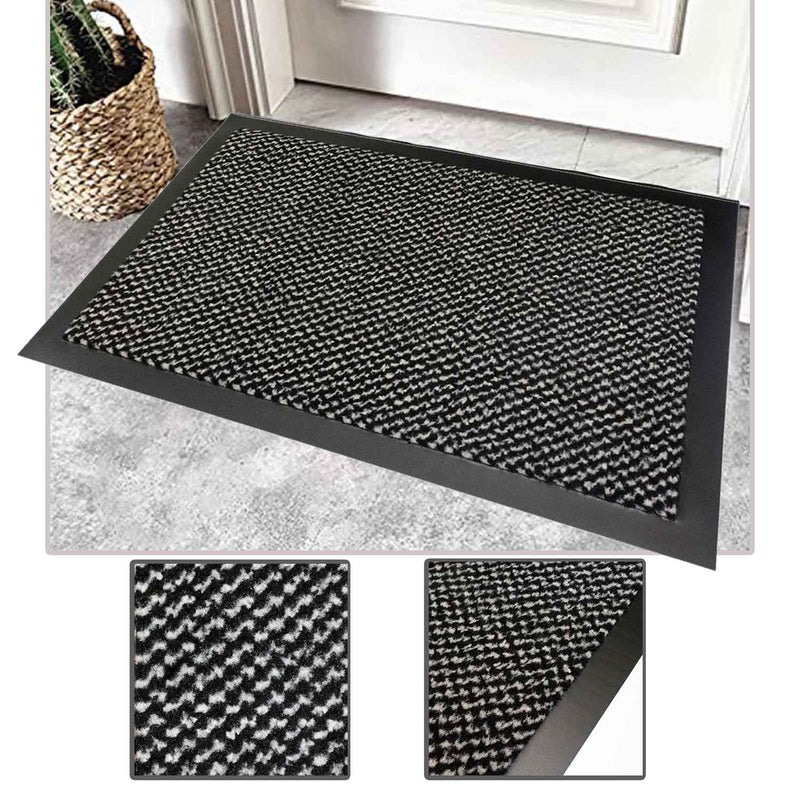 Washable, waterproof, durable, dirt-trapping, non-slip entrance mat for front door, entrance, hallway, patio, balcony-zoom-
