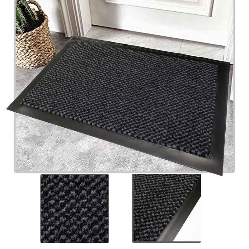 Washable, waterproof, durable, dirt-trapping, non-slip entrance mat for front door, entrance, hallway, patio, balcony-zoom-