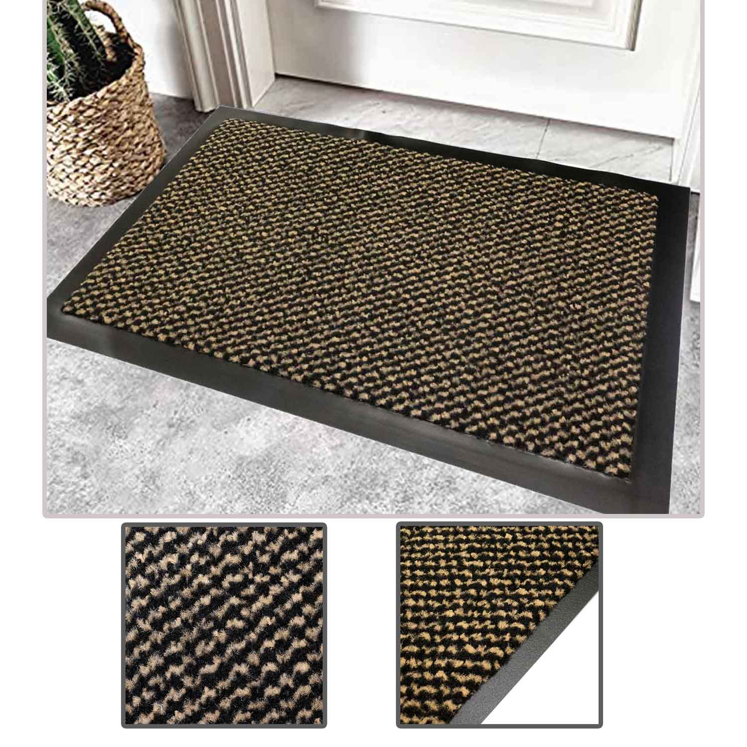 Washable, waterproof, durable, dirt-trapping, non-slip entrance mat for front door, entrance, hallway, patio, balcony-zoom-4