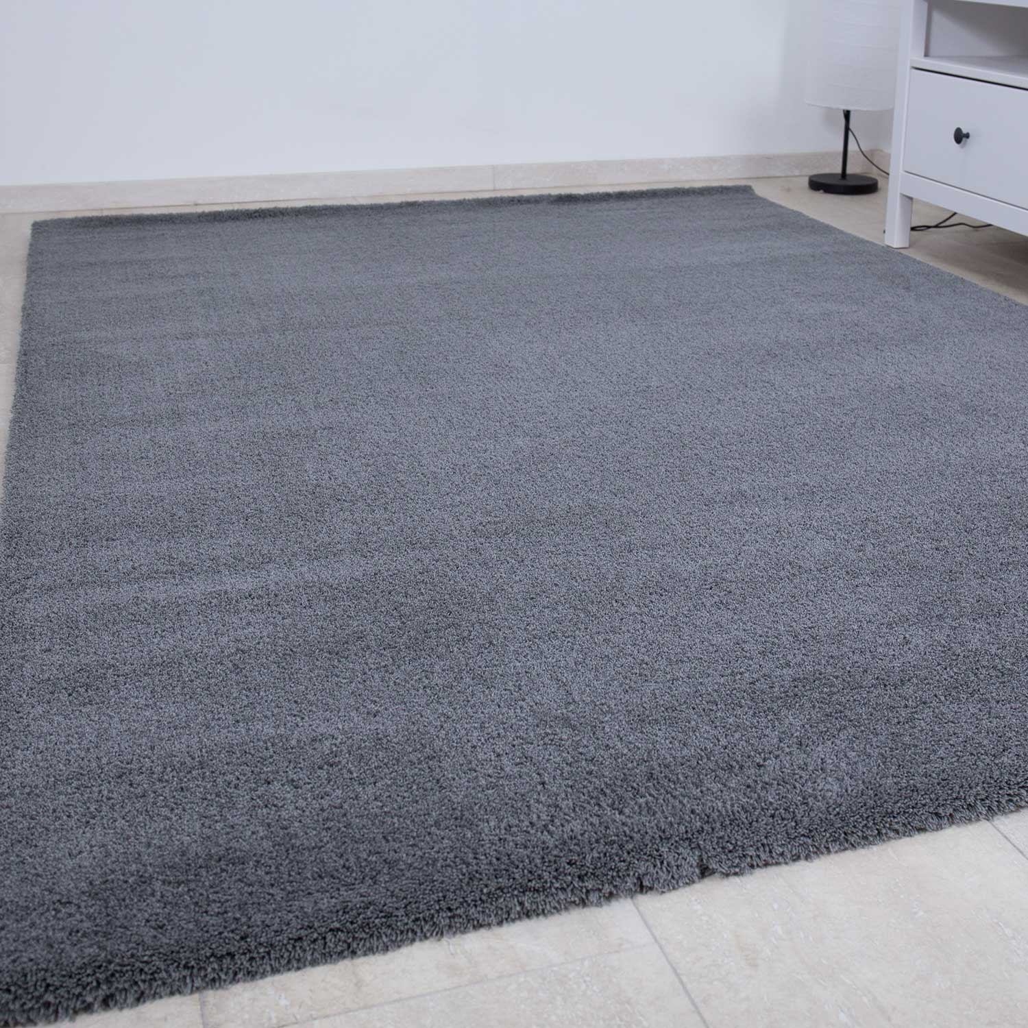 High-pile rug Nizza1000 Grey Shaggy Extra Fluffy Densely woven-2