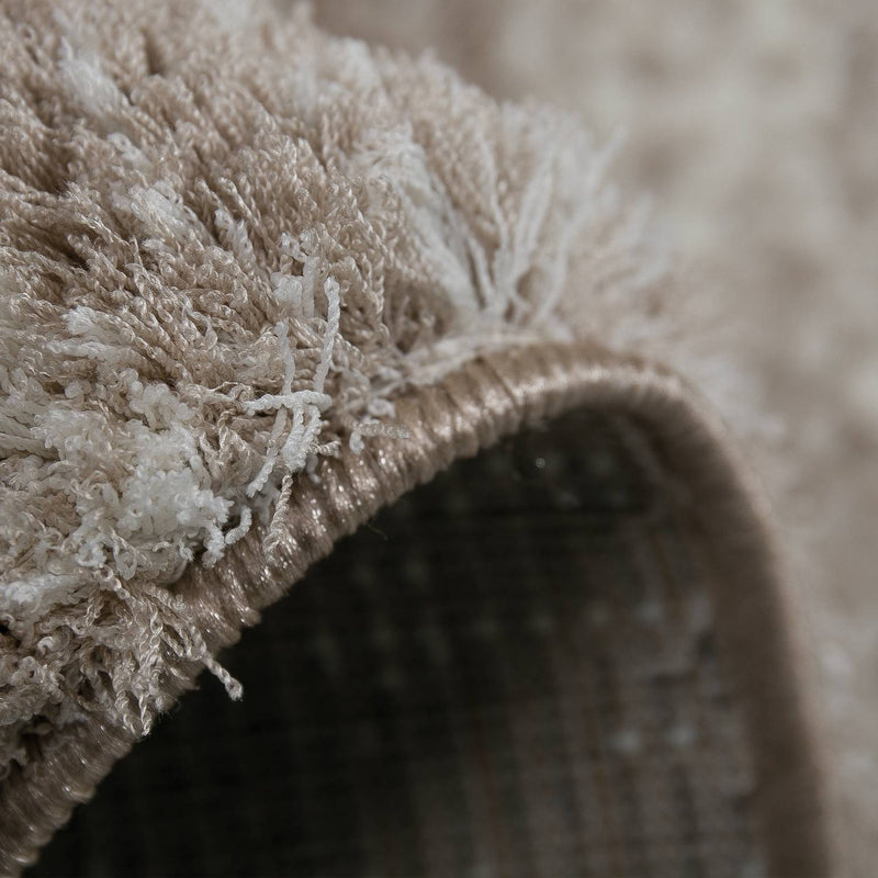 Nizza9074 Beige Shaggy Teppich Microfaser Extra Flauschig-zoom-
