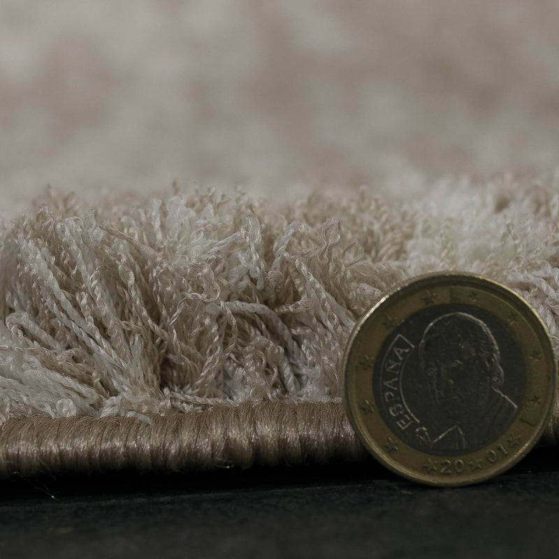 Nizza9074 Beige Shaggy Teppich Microfaser Extra Flauschig-zoom-