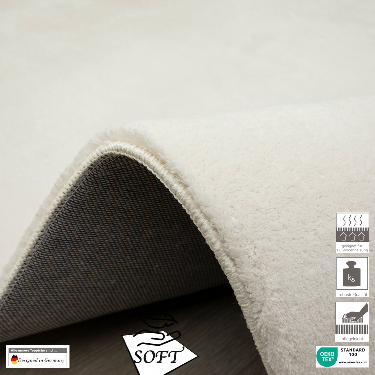 Ultra Soft Living Room/Bedroom Rug – Modern, super fluffy & soft, densely woven-zoom-5