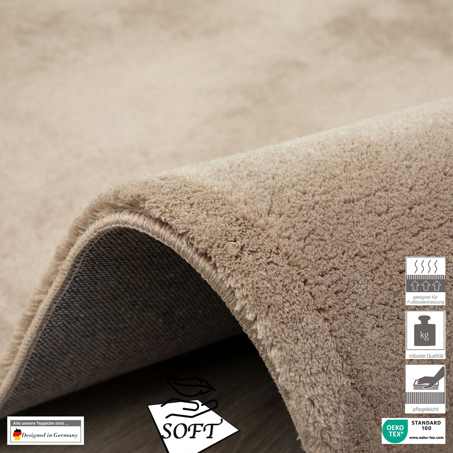 Ultra Soft Living Room/Bedroom Rug – Modern, super fluffy & soft, densely woven-zoom-23