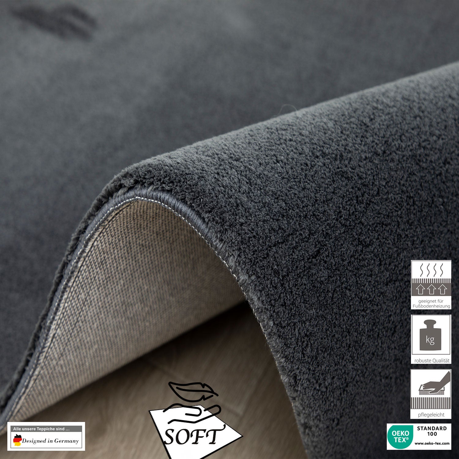 Ultra Soft Living Room/Bedroom Rug – Modern, super fluffy & soft, densely woven-zoom-19