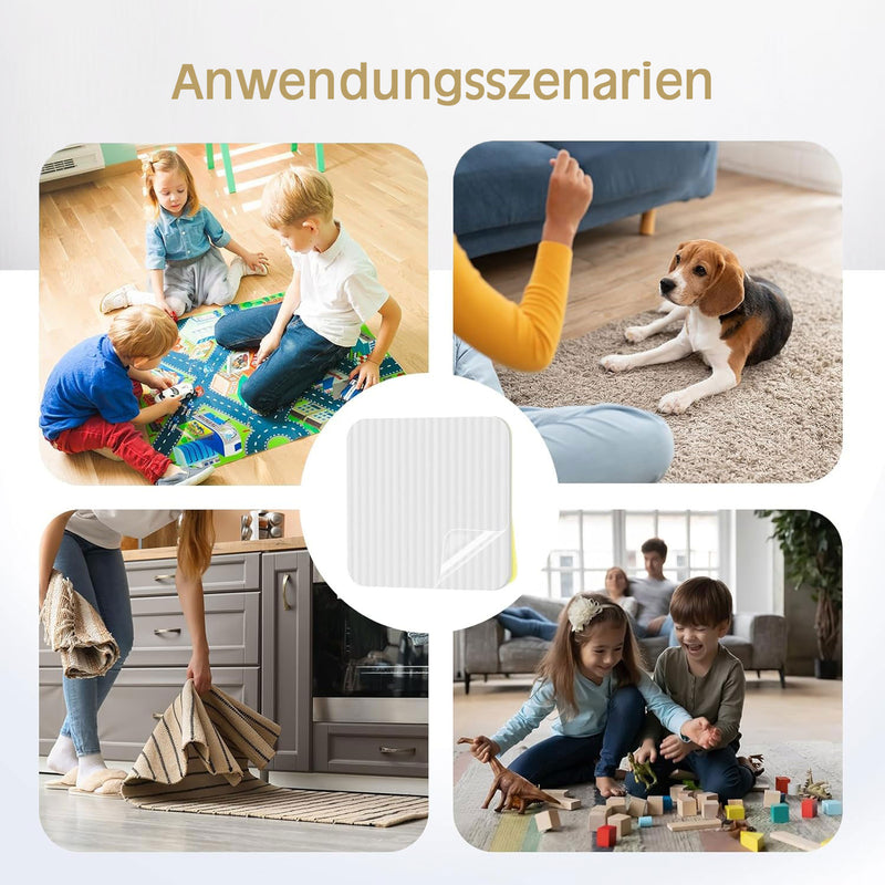 Carpet anti-slip mat for carpet pads, carpet underlay, anti-slip carpet stopper, vacuum-sealed piece-zoom-