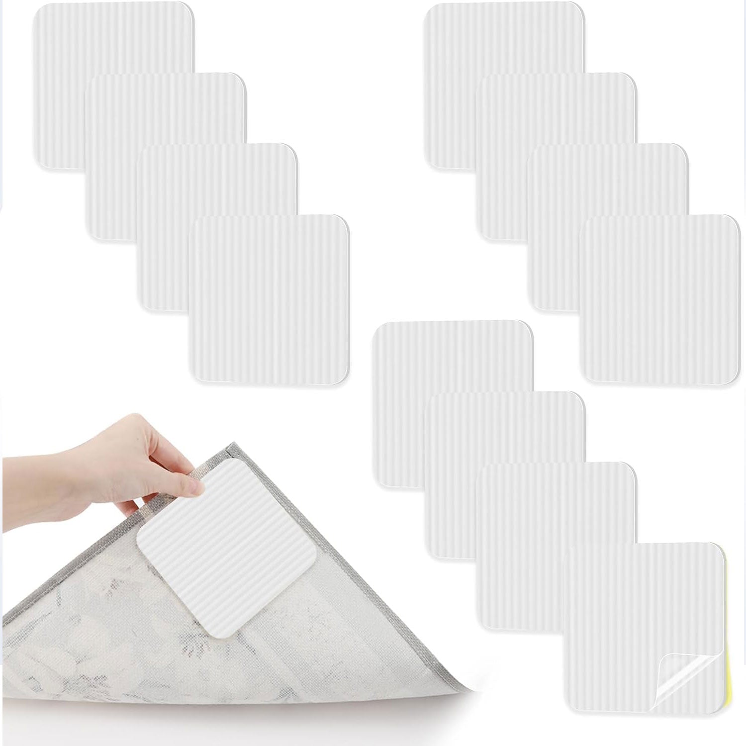 Carpet anti-slip mat for carpet pads, carpet underlay, anti-slip carpet stopper, vacuum-sealed piece-zoom-5