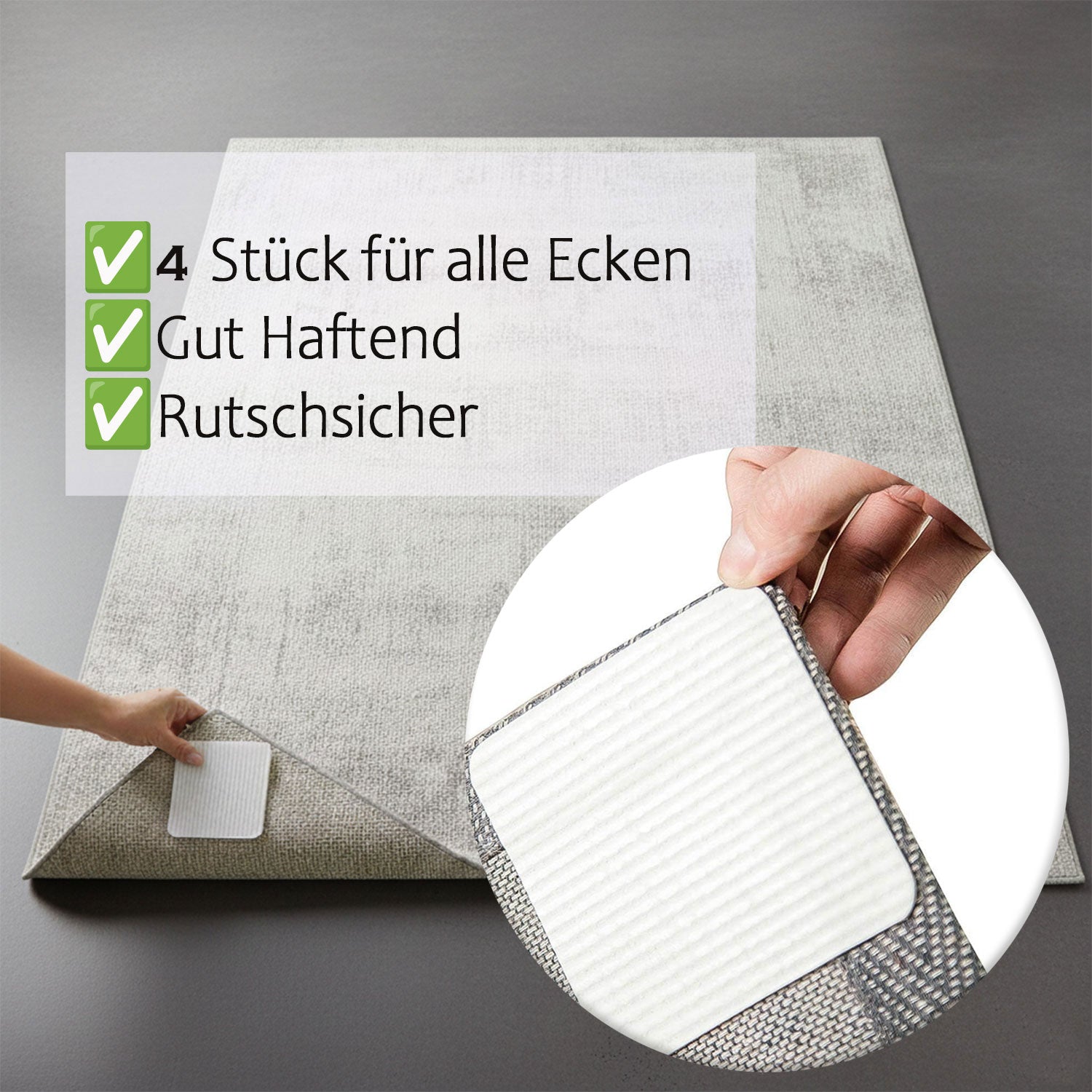 Teppich Antirutschunterlage matte für Teppich Pads Teppichunterlage Antirutsch Teppichstopper VAKUUM stück