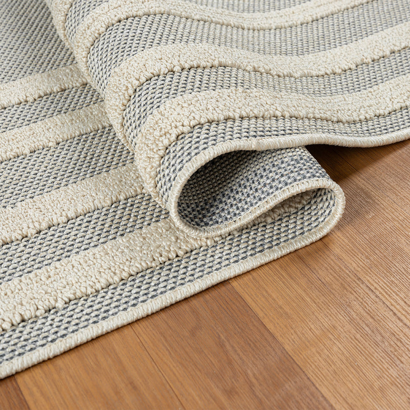 Boho high-pile rug for living room, bedroom, kitchen, hallway; washable 3D rug-zoom-