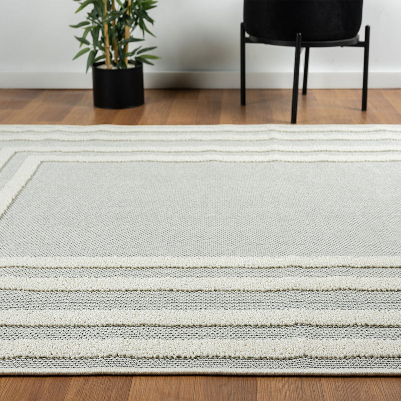 Boho high-pile rug for living room, bedroom, kitchen, hallway; washable 3D rug-zoom-