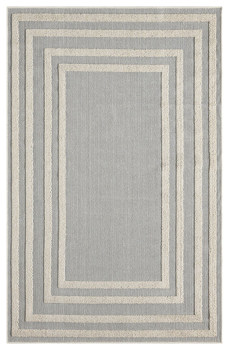 Boho high-pile rug for living room, bedroom, kitchen, hallway; washable 3D rug-zoom-