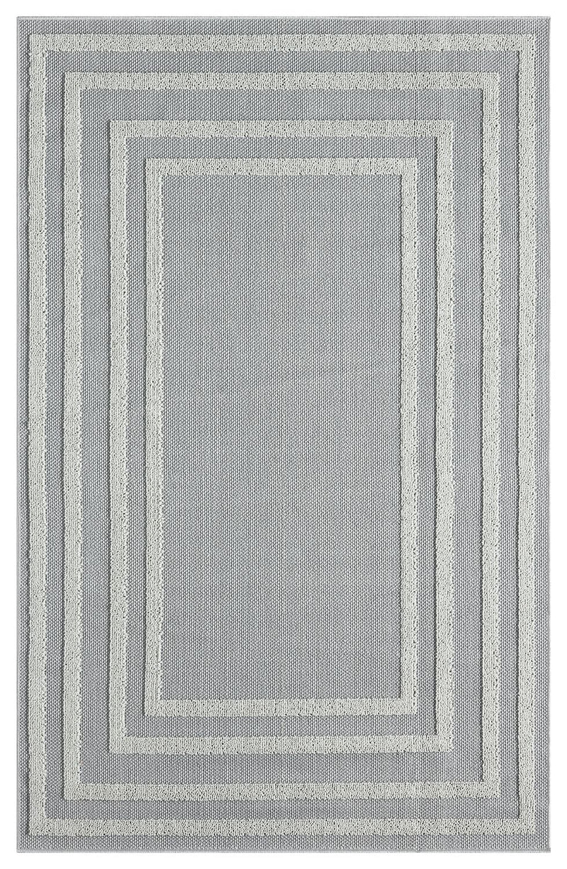 Boho high-pile rug for living room, bedroom, kitchen, hallway; washable 3D rug-zoom-