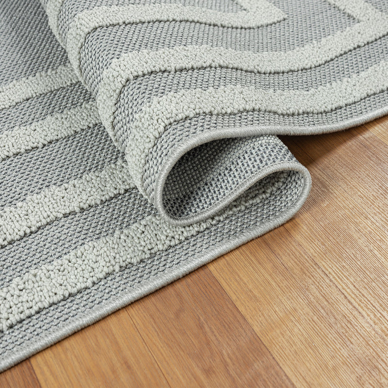 Boho high-pile rug for living room, bedroom, kitchen, hallway; washable 3D rug-zoom-