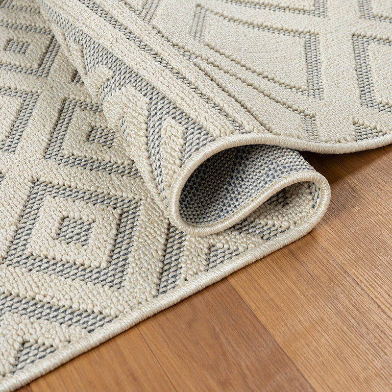 Teppich Boho Hochflor Wohnzimmer, Schlafzimmer, Modern Skandinavisch, Waschbarer Teppich 3D-zoom-