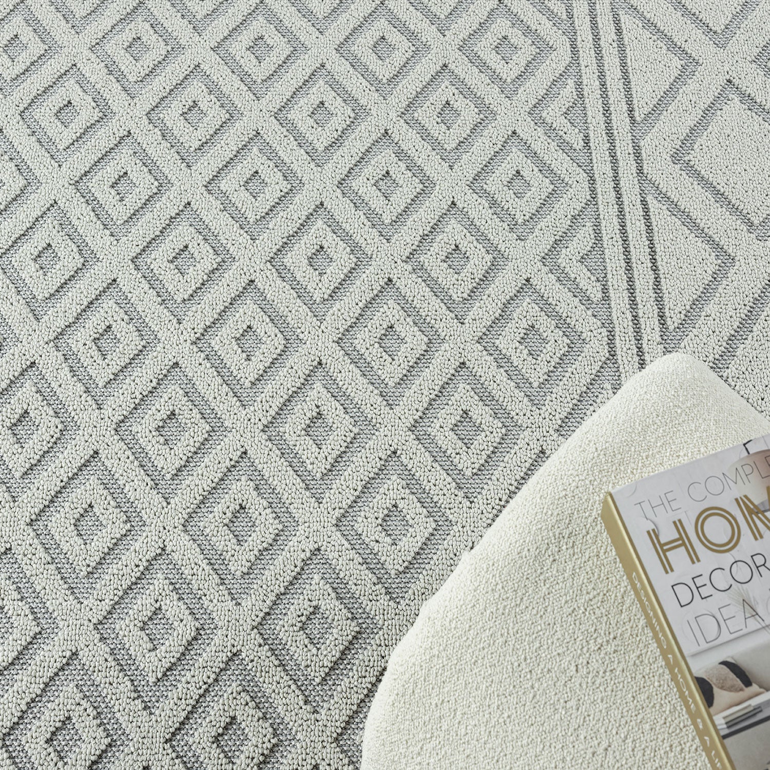 Teppich Boho Hochflor Wohnzimmer, Schlafzimmer, Modern Skandinavisch, Waschbarer Teppich 3D-7