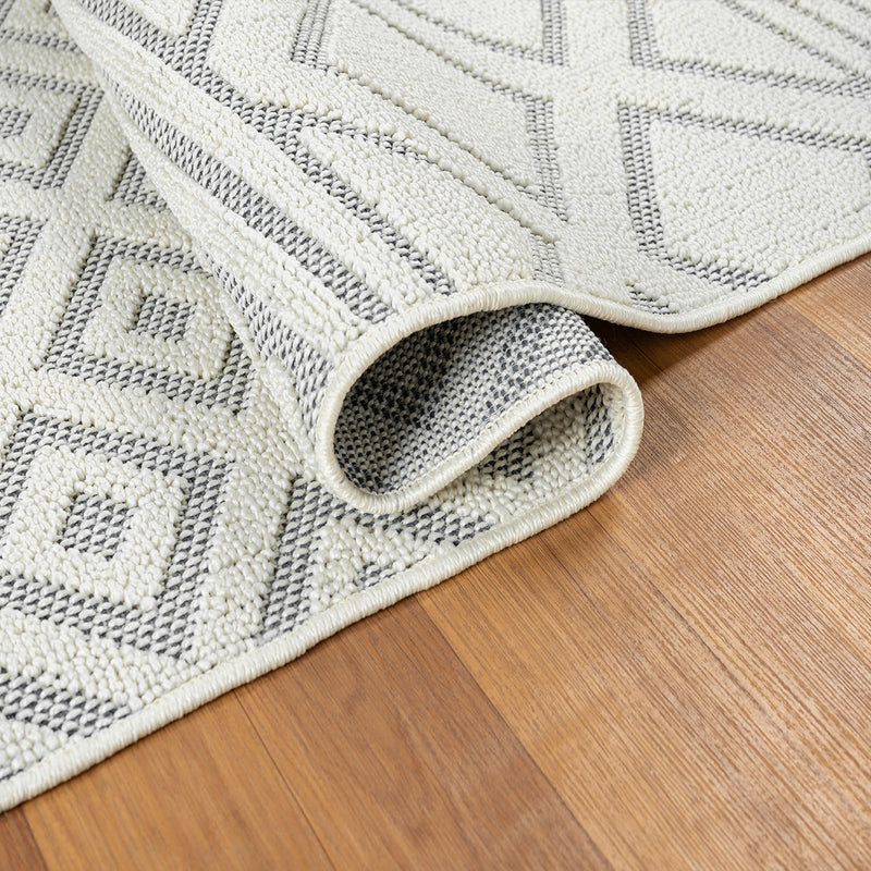 Teppich Boho Hochflor Wohnzimmer, Schlafzimmer, Modern Skandinavisch, Waschbarer Teppich 3D-zoom-