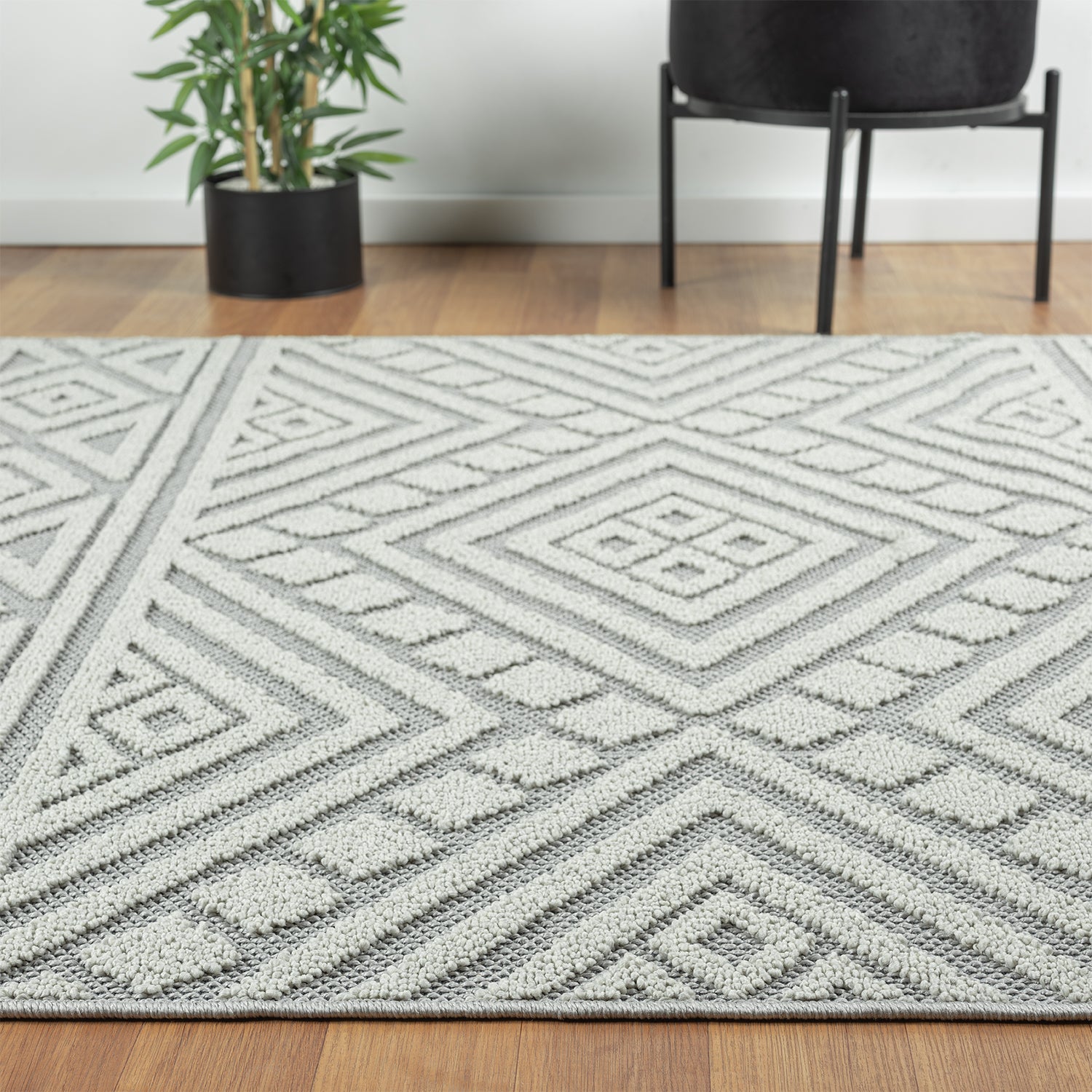 Boho rug for living room, bedroom, Scandinavian fringe, washable 3D rug-14