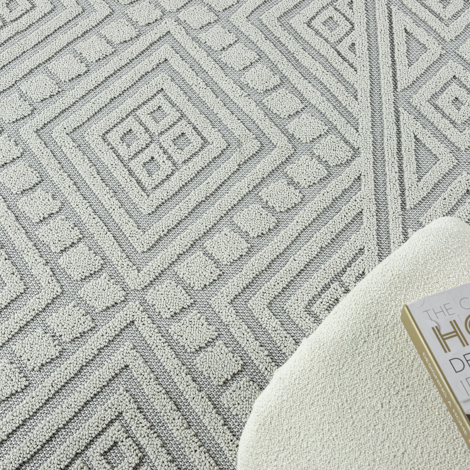 Boho rug for living room, bedroom, Scandinavian fringe, washable 3D rug-17