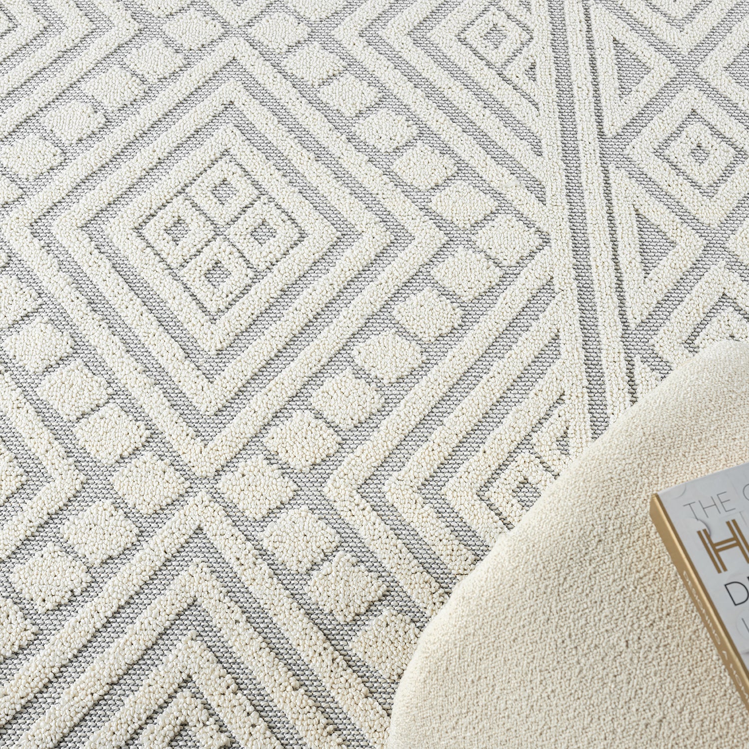 Boho rug for living room, bedroom, Scandinavian fringe, washable 3D rug-11