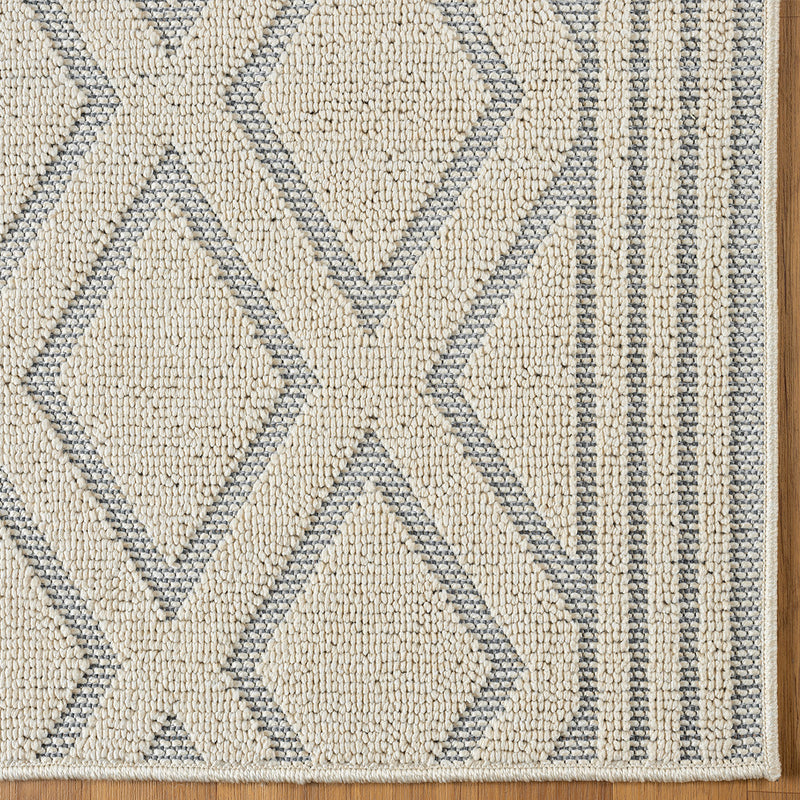 Boho high-pile rug for living room, bedroom, kitchen, hallway; washable 3D rug-zoom-