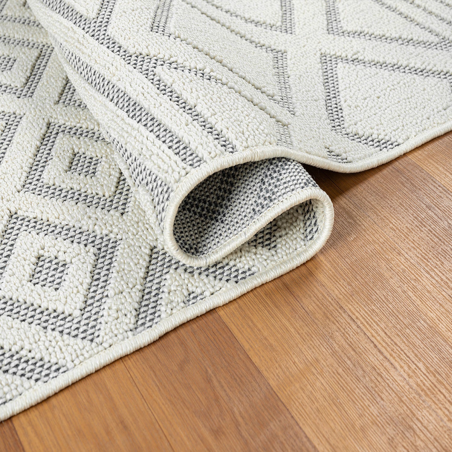 Boho high-pile rug for living room, bedroom, kitchen, hallway; washable 3D rug-11